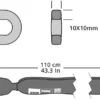 Seatylock Viking Kjettinglås Gold 110cm