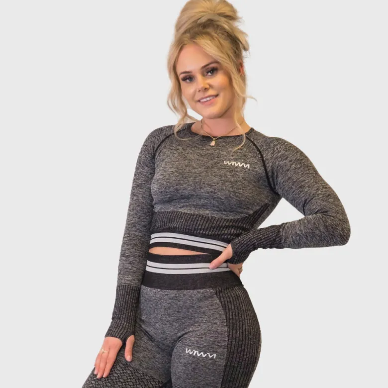 WTWM Miss Retro Crop Top Long Sleeve